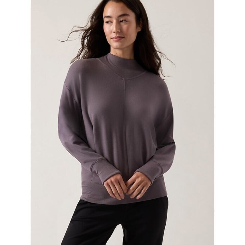 Athleta Apollo Crewneck Sweatshirt Butter Soft XL NEW Purple Athletic Athleisure